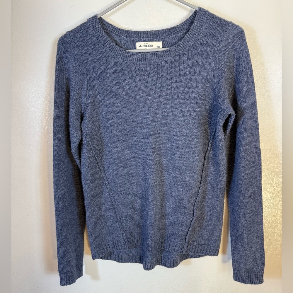 Abercrombie & Fitch Sweater Kids Girls Wool Blend Blue‎ Large Fall Winter